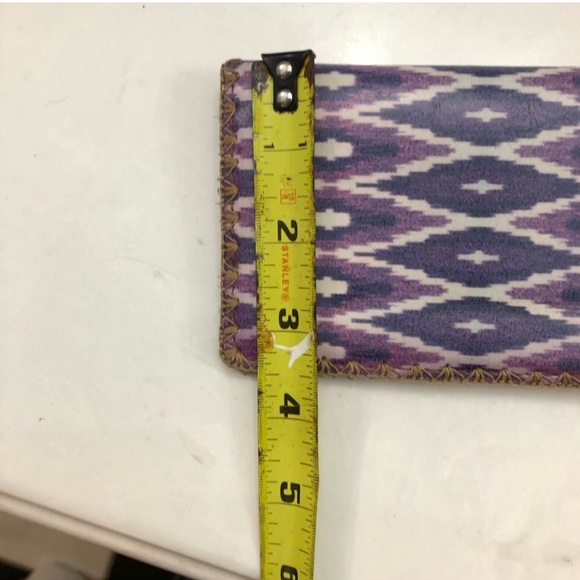 Mlavi Boho purple Ikat print vegan wallet - Picture 7 of 13